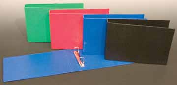 Ringmap Aurora PVC 25x17cm 2 vierkante ringen 20mm rug 30mm assorti