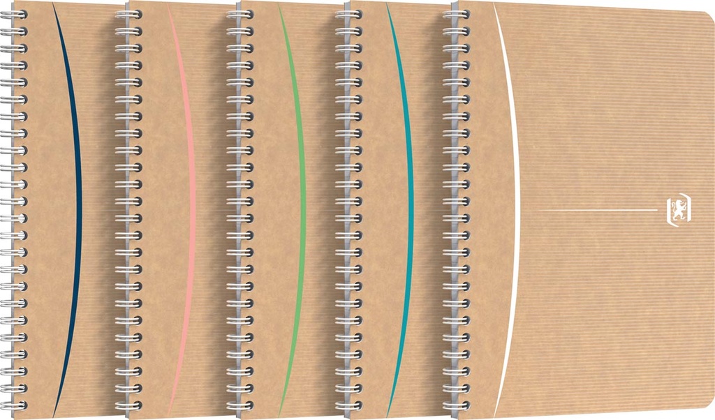 Spiraalschrift Oxford Touareg karton A5 geruit 180blz assorti