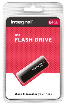 USB-stick Integral 2.0 64GB zwart