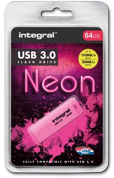 USB-stick Integral Neon 3.0 64GB roze