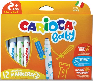 Viltstift Carioca Baby vanaf 2 jaar assorti ophangdoos (12)