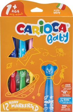 Viltstift Carioca Baby Teddy assorti (12)