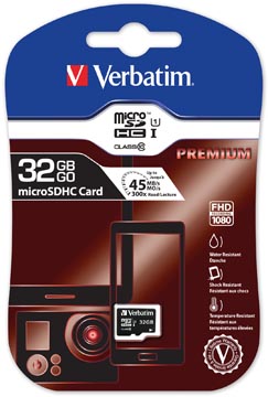 Geheugenkaart Verbatim MicroSDHC klasse 10 32GB