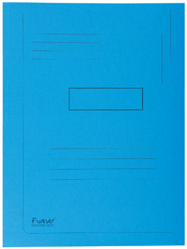 Map 2-kleppen Exacompta Forever karton A4 280g blauw