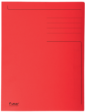Map 3-kleppen Exacompta Forever karton A4 280g rood (50)