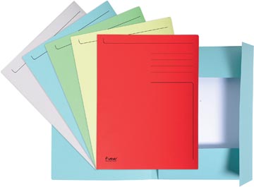 Map 3-kleppen Exacompta Forever karton A4 280g assorti (10)