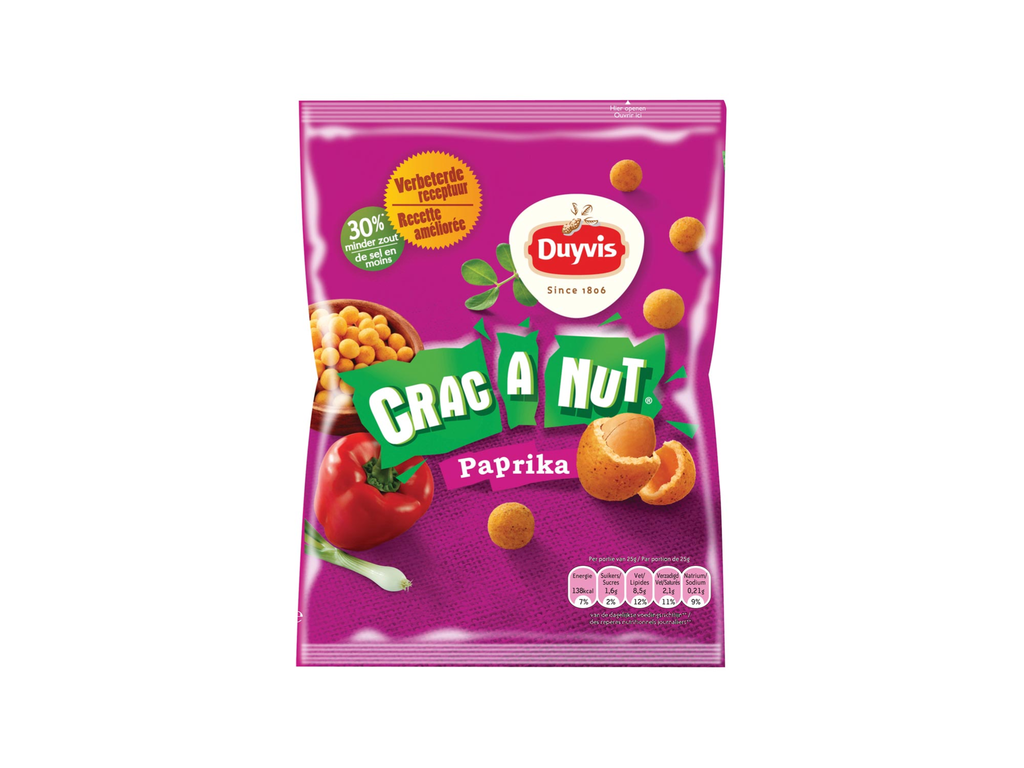 Borrelnootjes Duyvis Crac-A-Nut paprika 200g