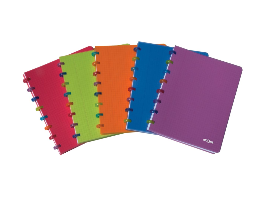 Schrift Atoma Tutti Frutti PP A5 geruit 144blz transparant assorti