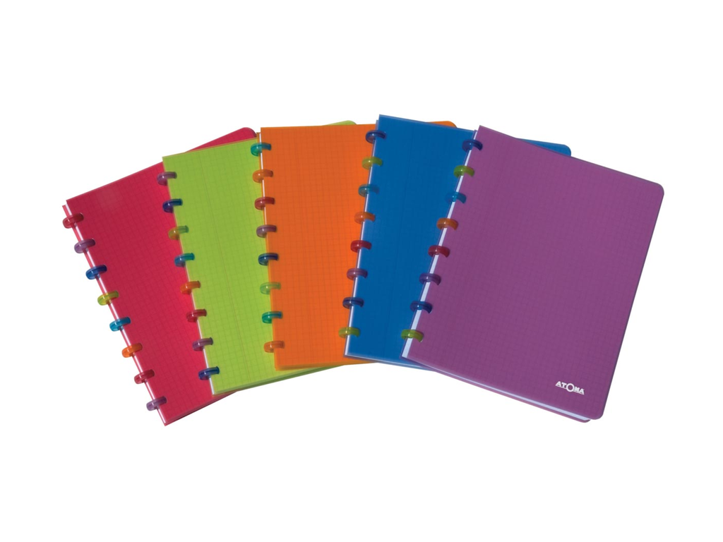 Schrift Atoma Tutti Frutti PP A5 commercieel geruit 144blz transparant assorti