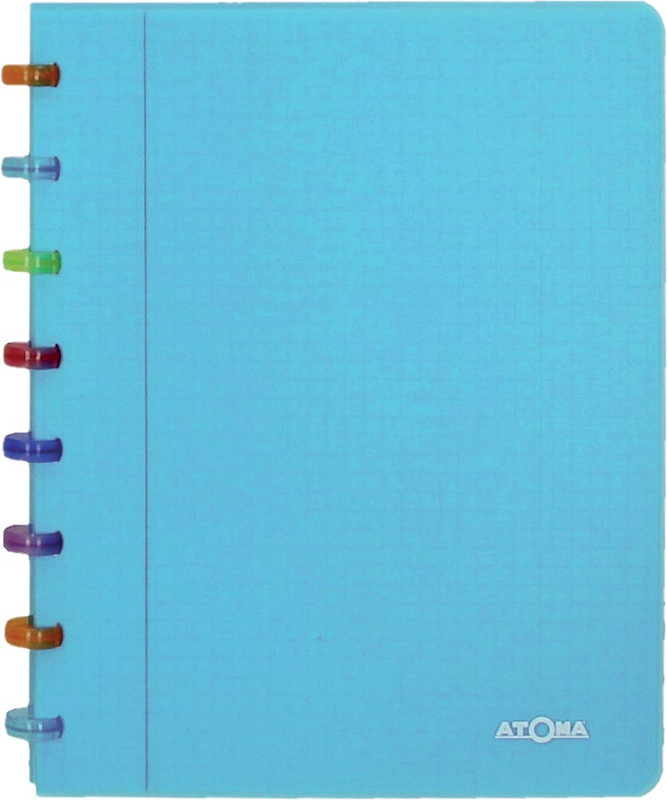 Schrift Atoma Tutti Frutti PP A5 commercieel geruit 144blz transparant blauw