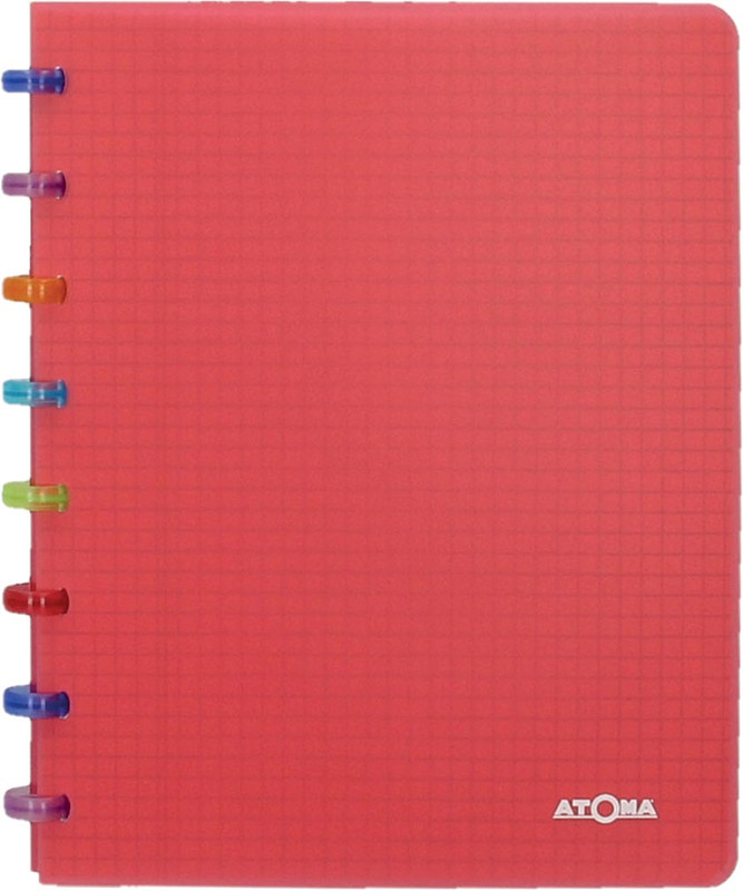 Schrift Atoma Tutti Frutti PP A5 commercieel geruit 144blz transparant rood