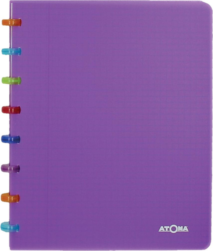 Schrift Atoma Tutti Frutti PP A5 commercieel geruit 144blz transparant paars