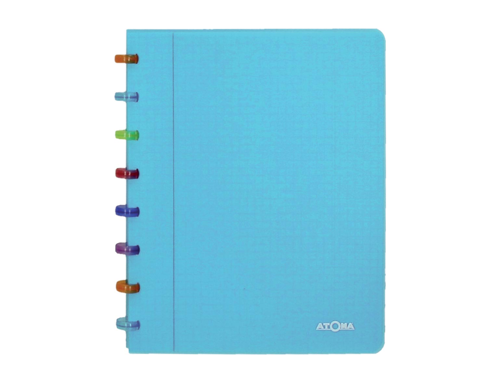 Schrift Atoma Tutti Frutti PP A5 commercieel geruit 144blz transparant turkoois