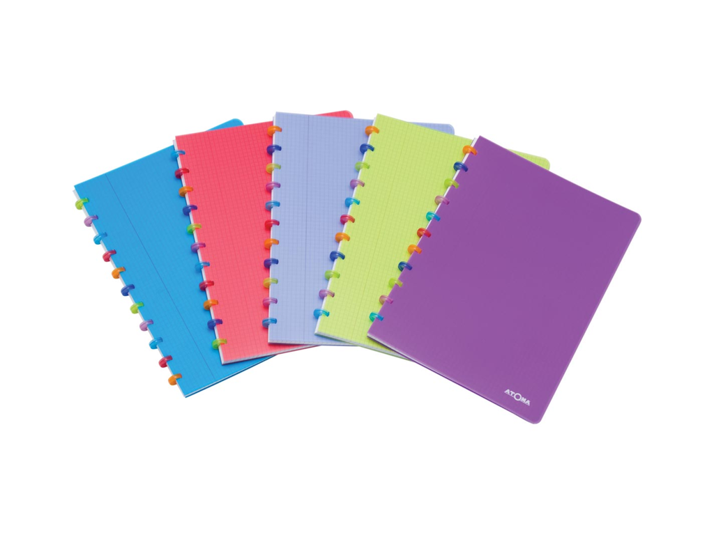 Schrift Atoma Tutti Frutti PP A4 gelijnd 144blz transparant assorti