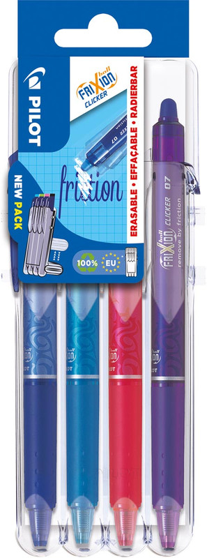 Roller Pilot FriXion Ball Clicker 2 Go medium 0.7mm assorti (4)