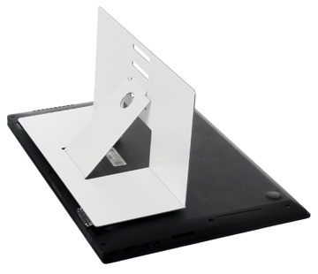 Laptopstandaard R-Go Riser Attachable permanente bevestiging aan laptops tot max. 5kg/22" wit