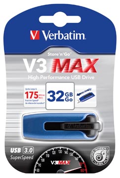 USB-stick Verbatim V3 MAX 3.0 32GB blauw