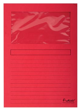 L-map Exacompta Forever karton A4 120g met venster rood (100)