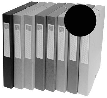 Elastobox Exacompta karton A4 rug 25mm zwart