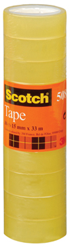 Plakband Scotch 508 15mm x 33m transparant (10) voor kleine afroller