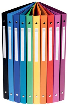 Ringmap Exacompta PP A4 4 ringen 15mm rug 20mm assorti