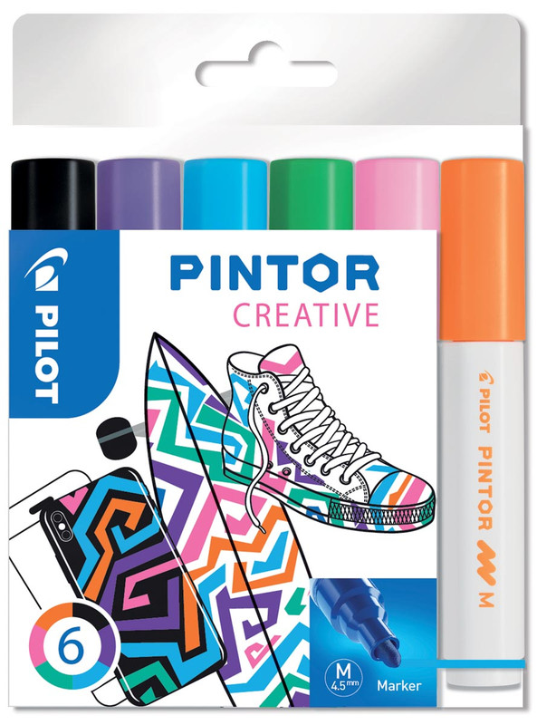 Marker Pilot Pintor Creativ medium assorti (6)