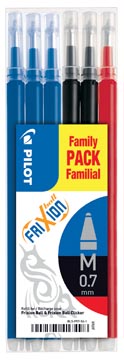 Vulling Pilot voor gelroller FriXion Ball (Clicker) medium assorti klassiek zonder groen (6)