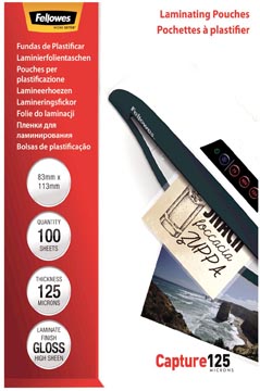 Lamineerhoes Fellowes Capture 83x113mm 2x125µ (100)