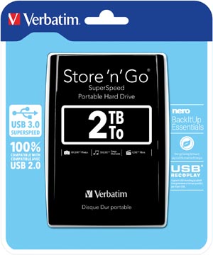 Harde schijf Verbatim Store 'n' Go 3.0 2TB zwart