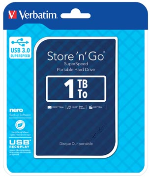 Harde schijf Verbatim Store 'n' Go 3.0 1TB blauw