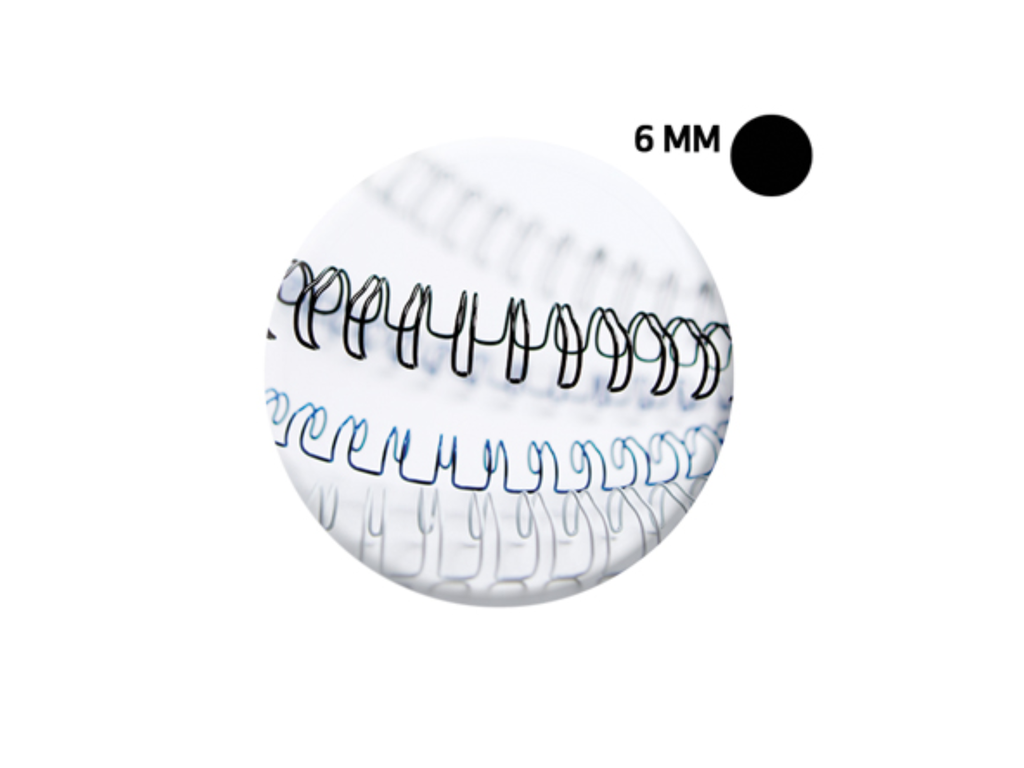 Bindrug Fellowes metaal 6mm zwart (100)