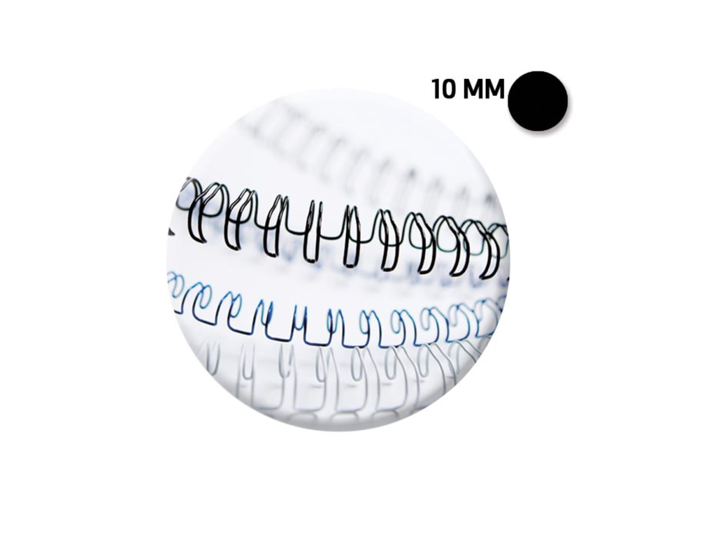 Bindrug Fellowes metaal 10mm zwart (100)