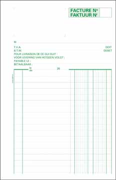 Facturen Exacompta karton 21x13,5cm 50blad dupli tweetalig