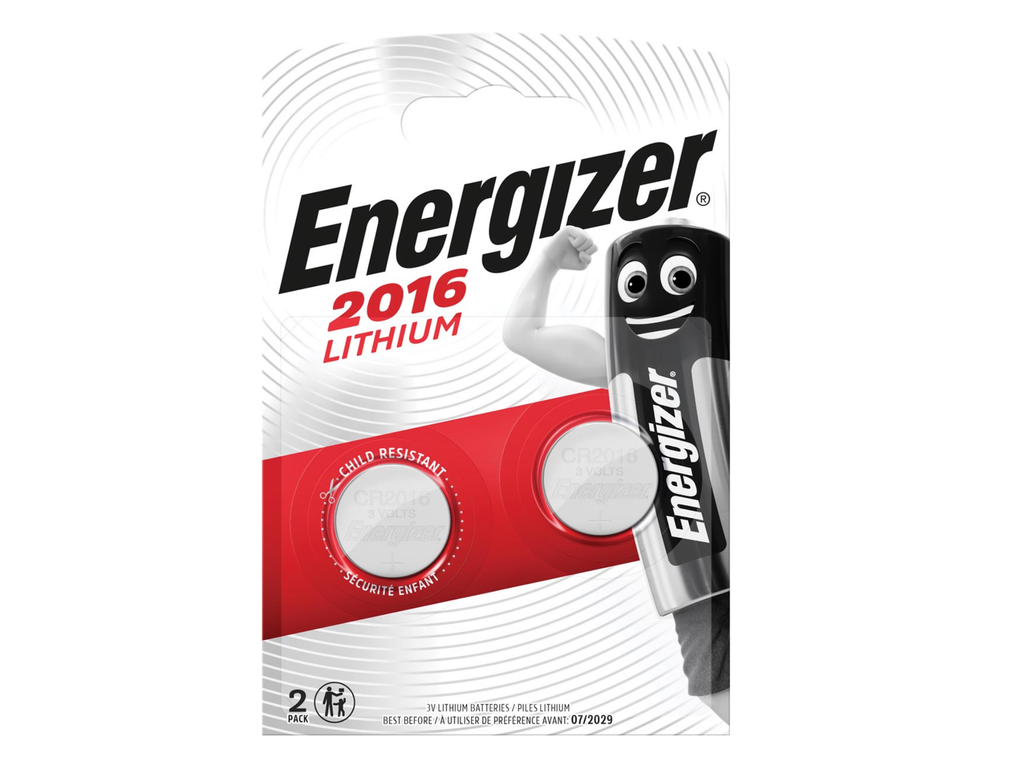Knoopcelbatterij Energizer Lithium CR2016 3V (2)