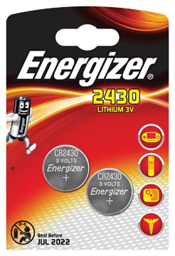 Knoopcelbatterij Energizer Lithium CR2430 3V (2)