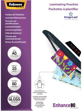 Lamineerhoes Fellowes ImageLast Enhance A5 2x80 micron (25)