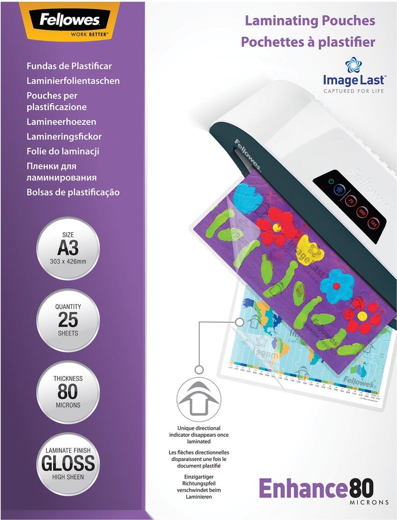 Lamineerhoes Fellowes Enhance A3 2x80µ glanzend (25)