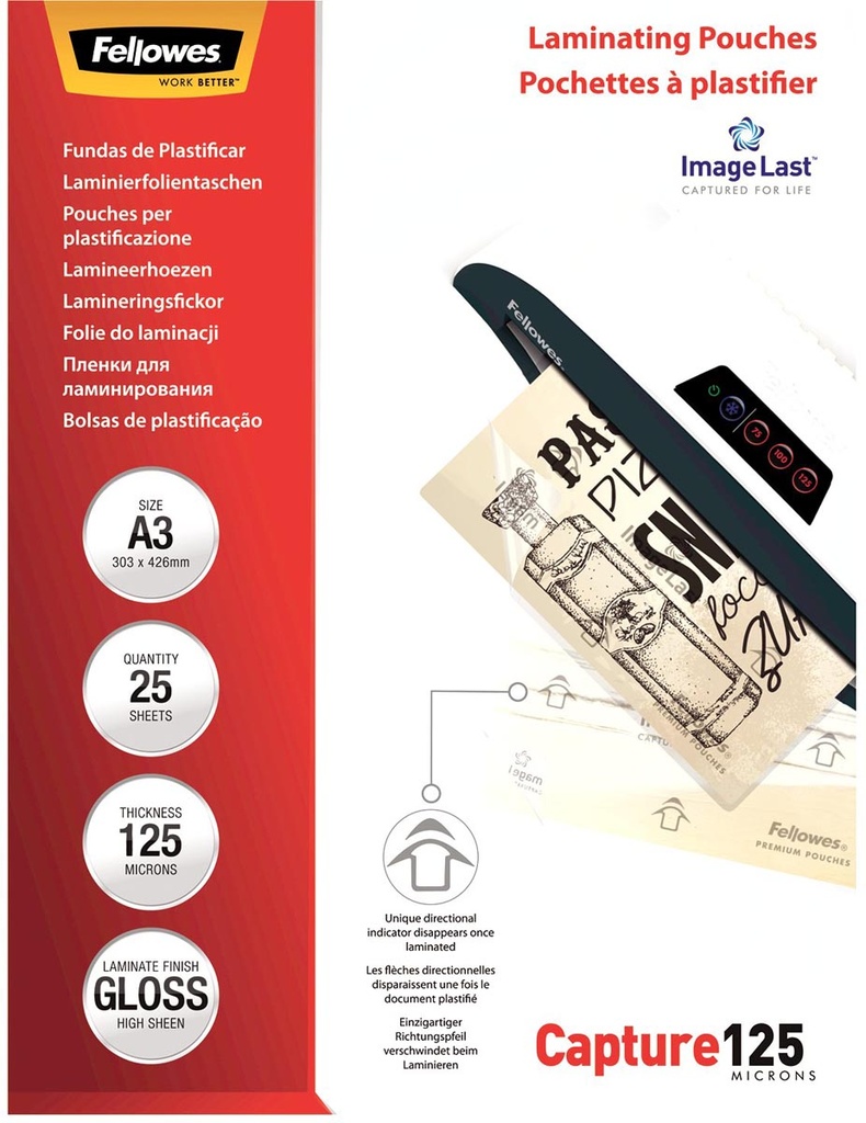 Lamineerhoes Fellowes ImageLast Capture A3 125 micron (25)