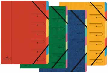 Sorteermap Exacompta karton A4 7-vaks assorti