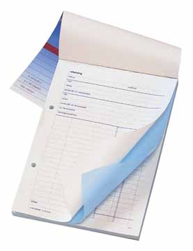 Rekeningblok Atlanta nederlandstalig 21x29,7cm A4 2-voud 1vel carbon 50sets