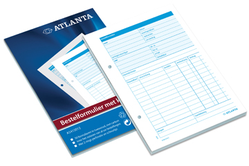 Bestelformulier Atlanta nederlandstalig 14,8x21cm A5 2-voud 1vel carbon 50sets