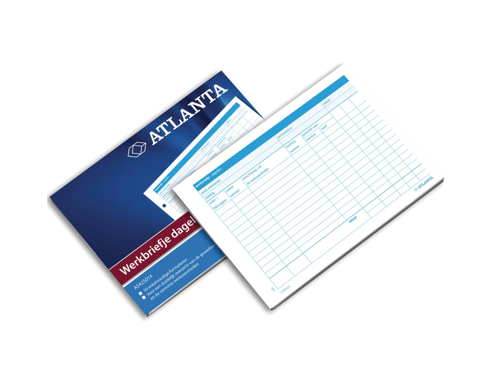 Werkbrief Atlanta dag nederlandstalig 14,8x21cm A5 50bl+R[-30]K:RK