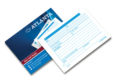 Bonboekje Atlanta nederlandstalig genummerd 1-50 10,5x14,8cm A6 2-voud 1vel carbon 50bl