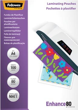 Lamineerhoes Fellowes Enhance A4 2x80µ mat (100)