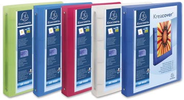 Panorama ringmap Exacompta PP A4 2 O-ringen 30mm rug 40mm 1 insteekvak assorti