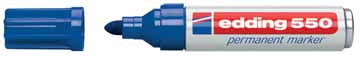 Permanent marker Edding 550 ronde punt 3-4mm blauw