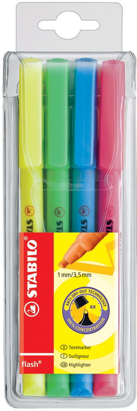 Markeerstift Stabilo Flash assorti (4)