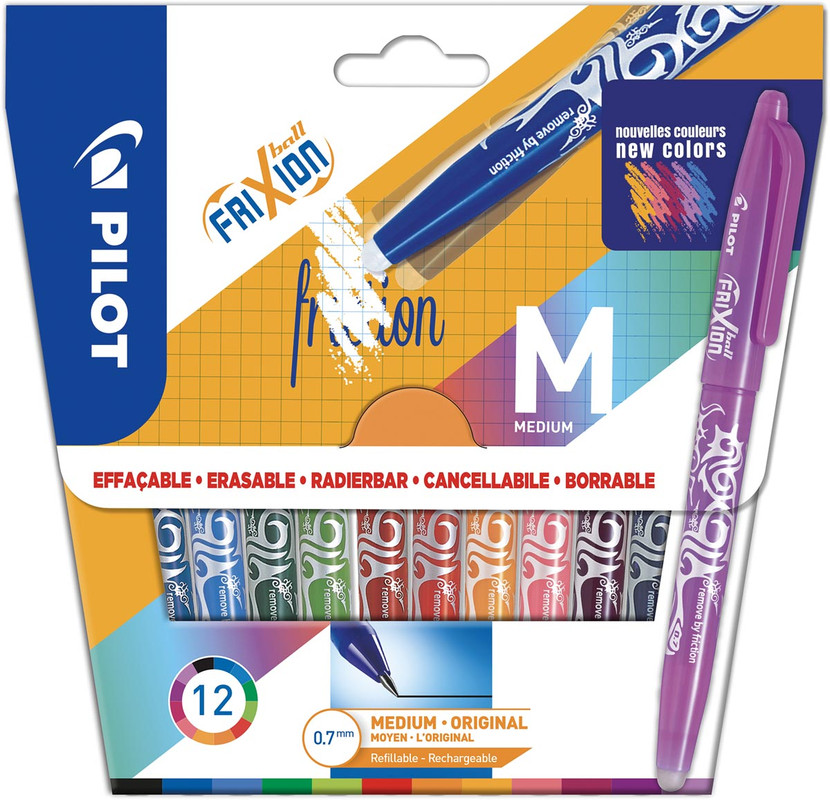 Roller Pilot FriXion Ball assorti (12)