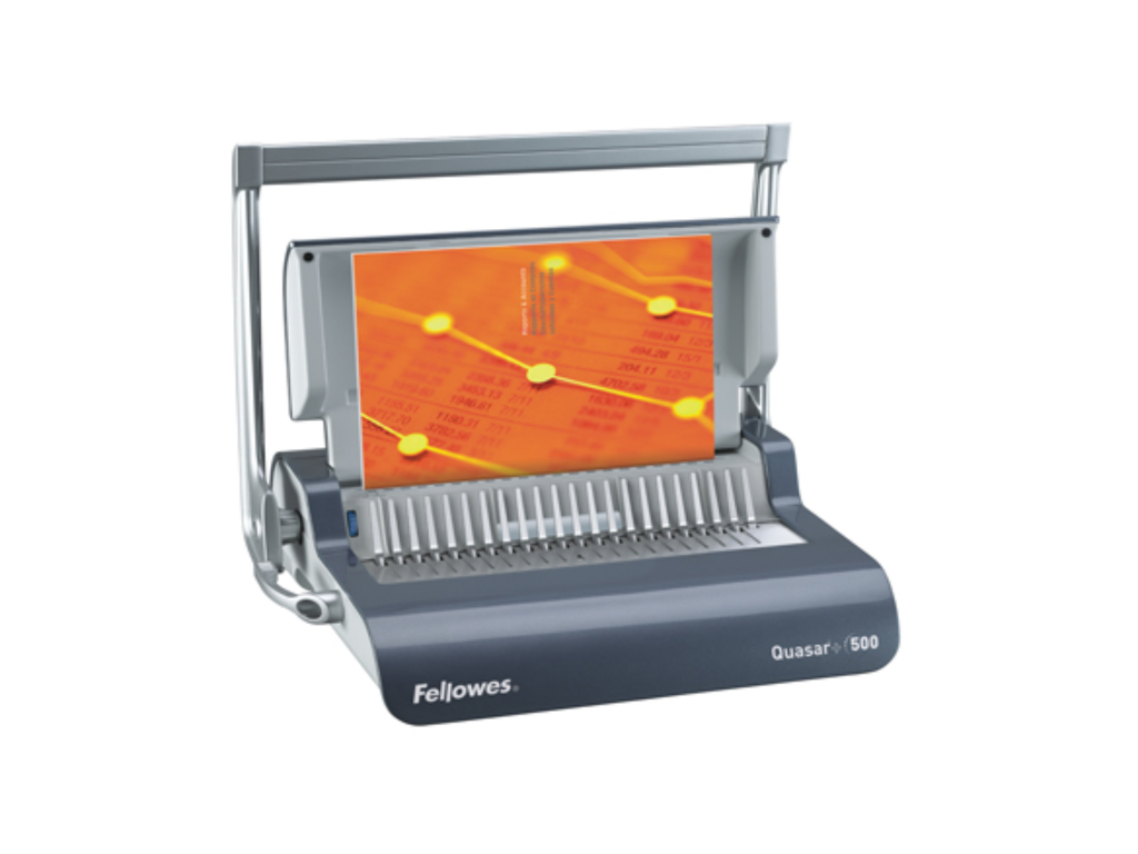 Inbindmachine Fellowes Quasar+ manueel voor plastic bindruggen