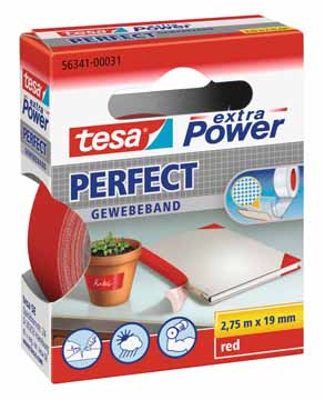 Textieltape Tesa 19mmx2,75m rood